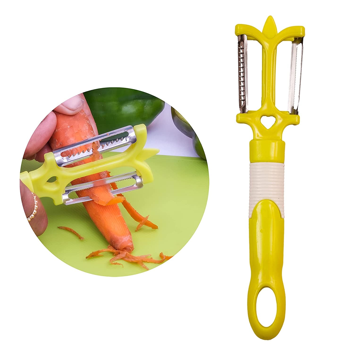2842 Stainless Steel Kitchen Knife Knives Set with Knife Scissor (Pack Of 5) DeoDap