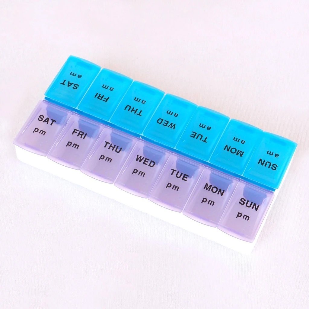 0397 Tablet Pill Organizer Box With Snap Lids - SkyShopy