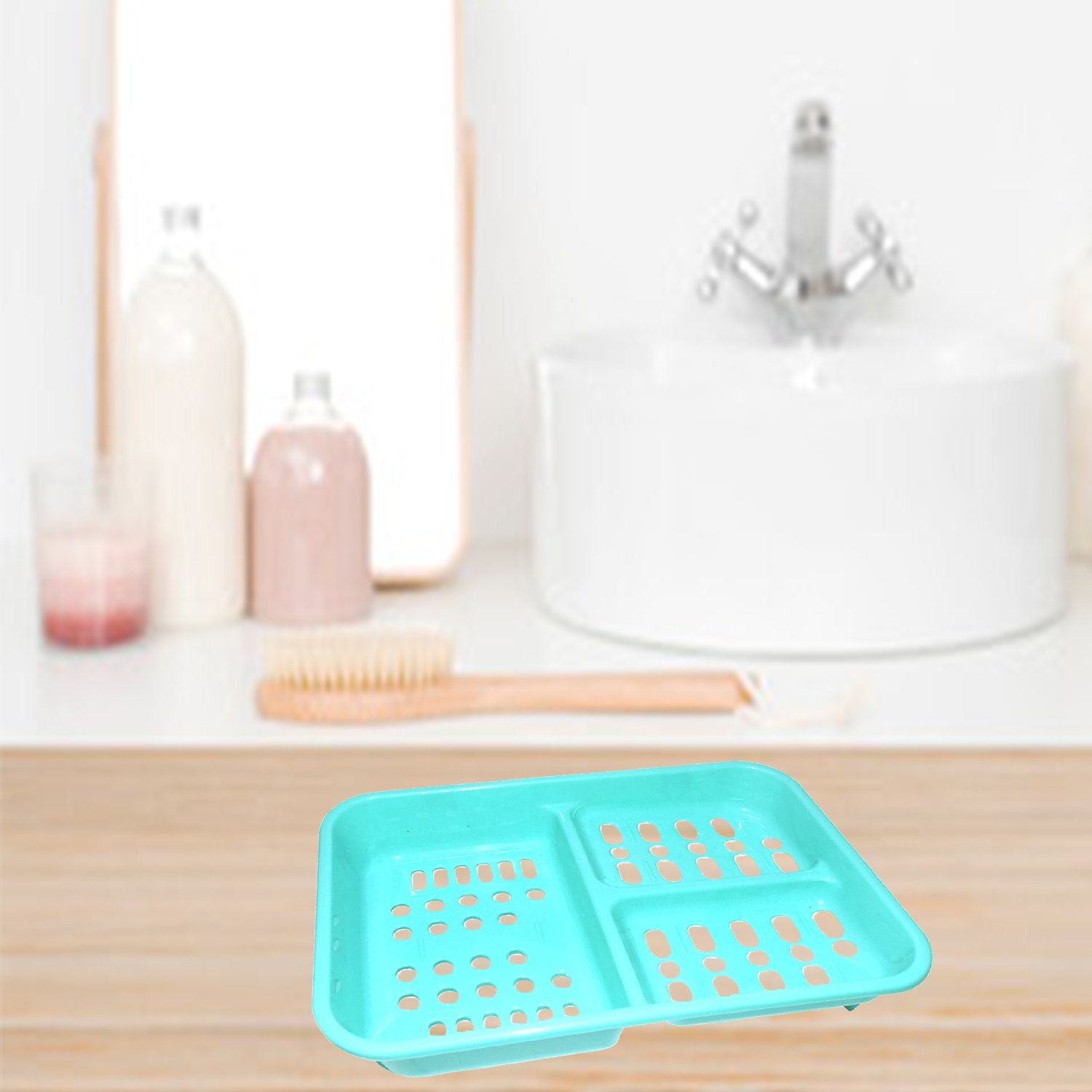 1130 3 in 1 Soap keeping Plastic Case for Bathroom use - SkyShopy