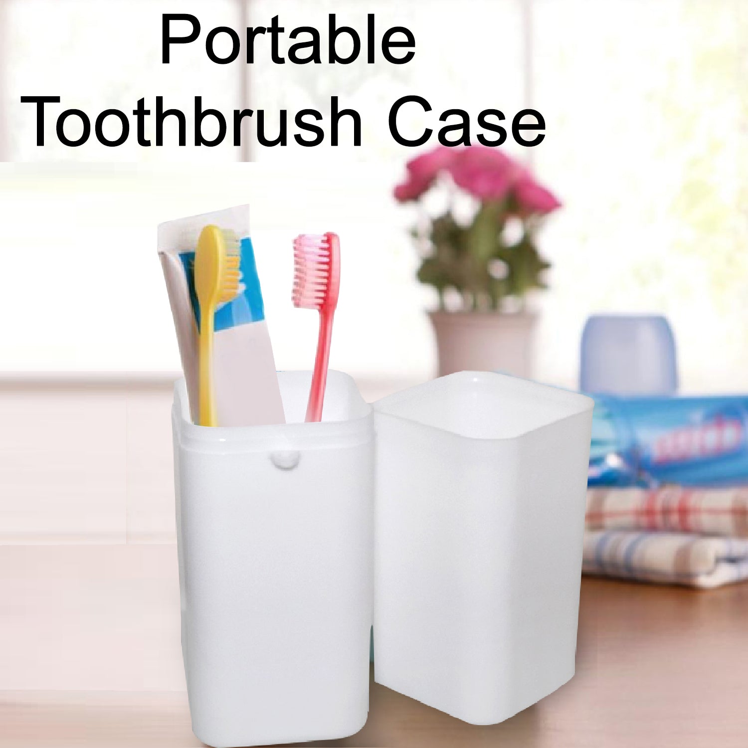 4992 White Square Shape Capsule Travel Toothbrush Toothpaste Case Holder Portable Toothbrush Storage Plastic Toothbrush Holder. DeoDap
