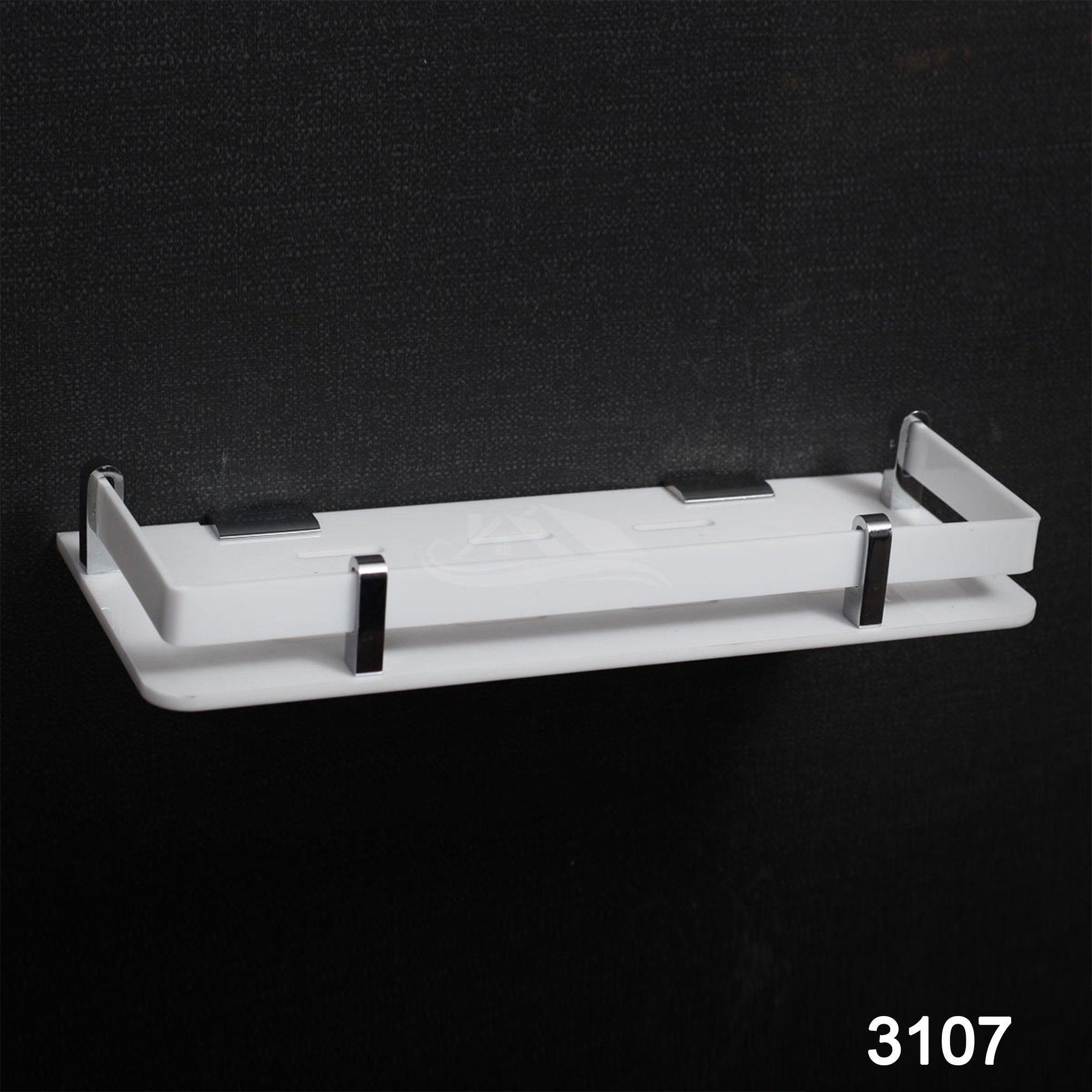 3107 Acrylic Wall Mount Shelf Rack Kitchen and Bathroom Accessories (15X5-inch) - SkyShopy