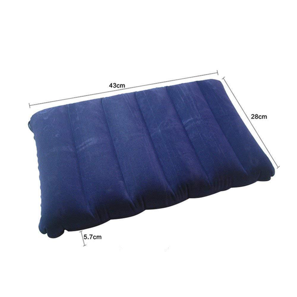 0510 Velvet Air Inflatable Travel Pillow (Blue) - SkyShopy