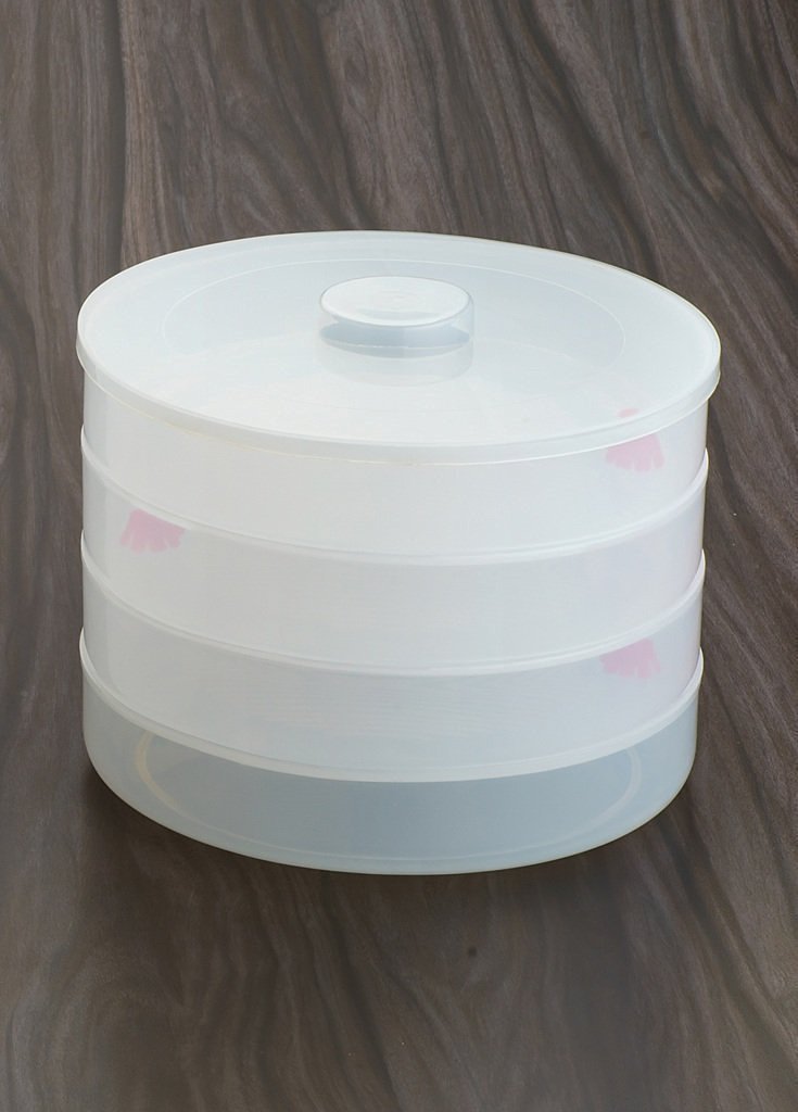 0070 Plastic 4 Compartment Sprout Maker, White - SkyShopy