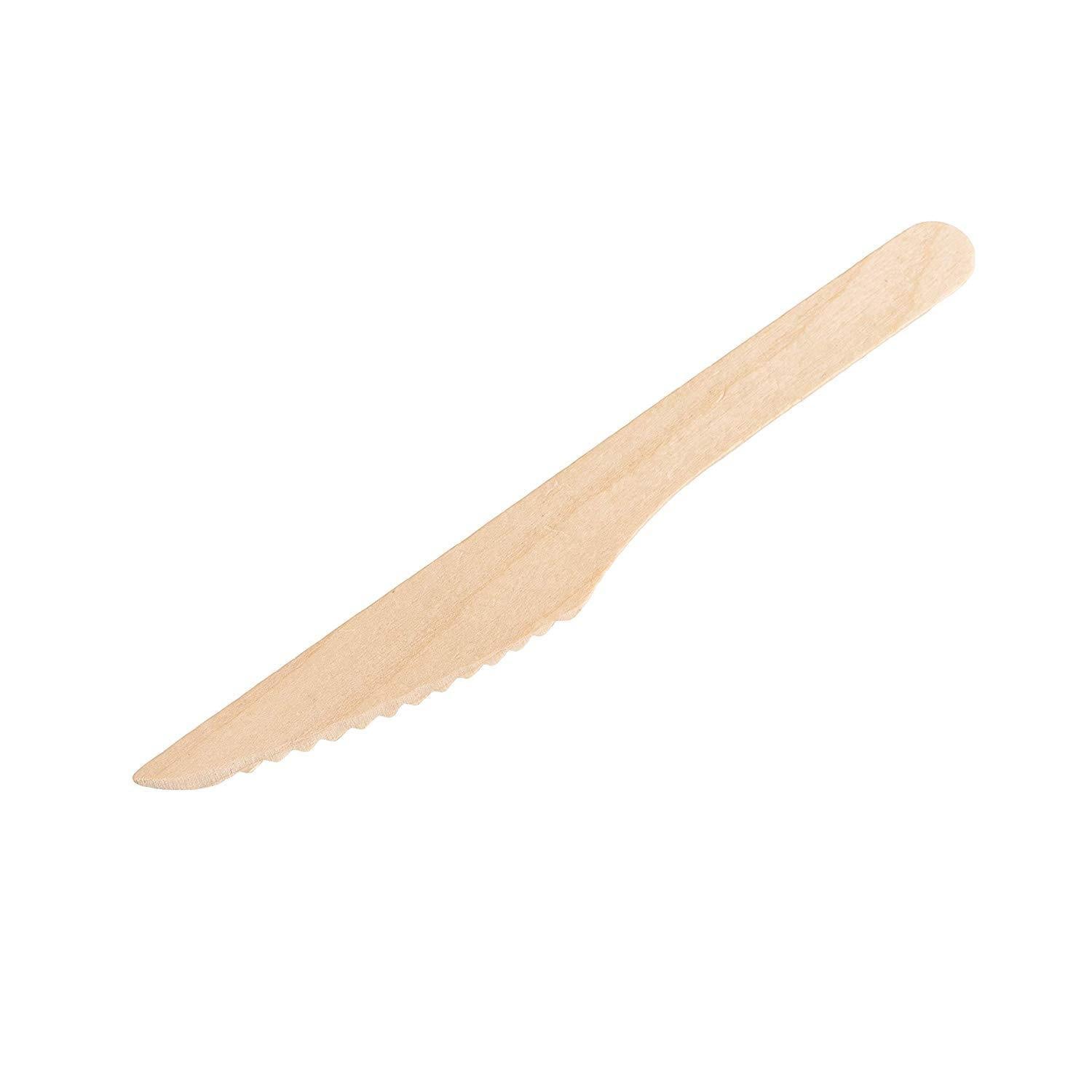 3225 Disposable Eco-friendly Wooden Knifes (Pack of 100) - SkyShopy