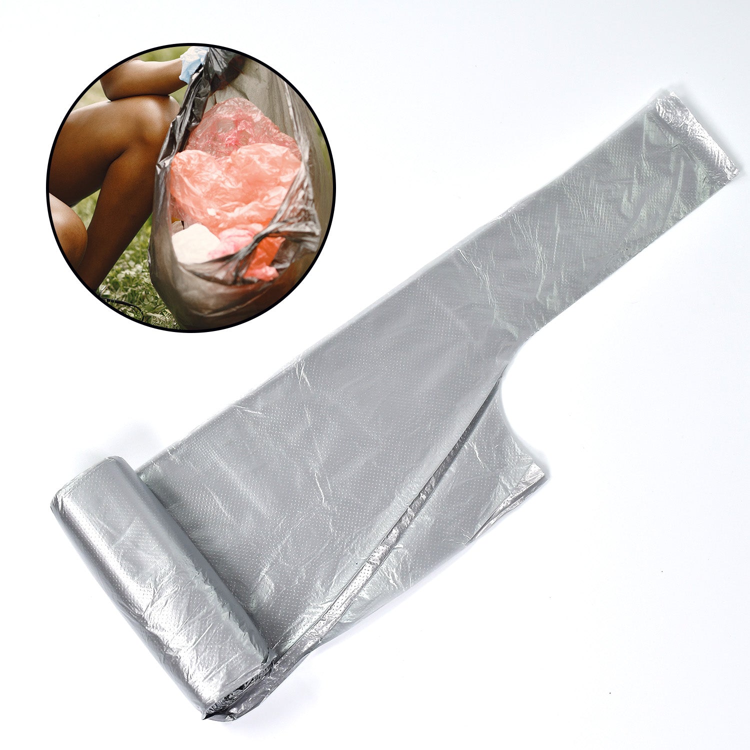 9215 5Rolls Garbage Bags/Dustbin Bags/Trash Bags Pack of 100 pcs DeoDap