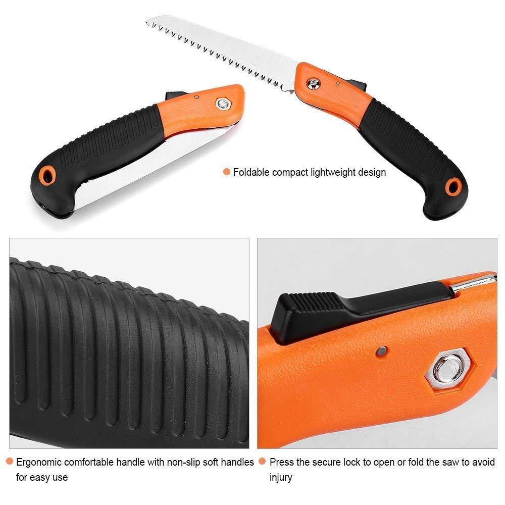 0464 Folding Saw(180 mm) for Trimming, Pruning, Camping. Shrubs and Wood - SkyShopy