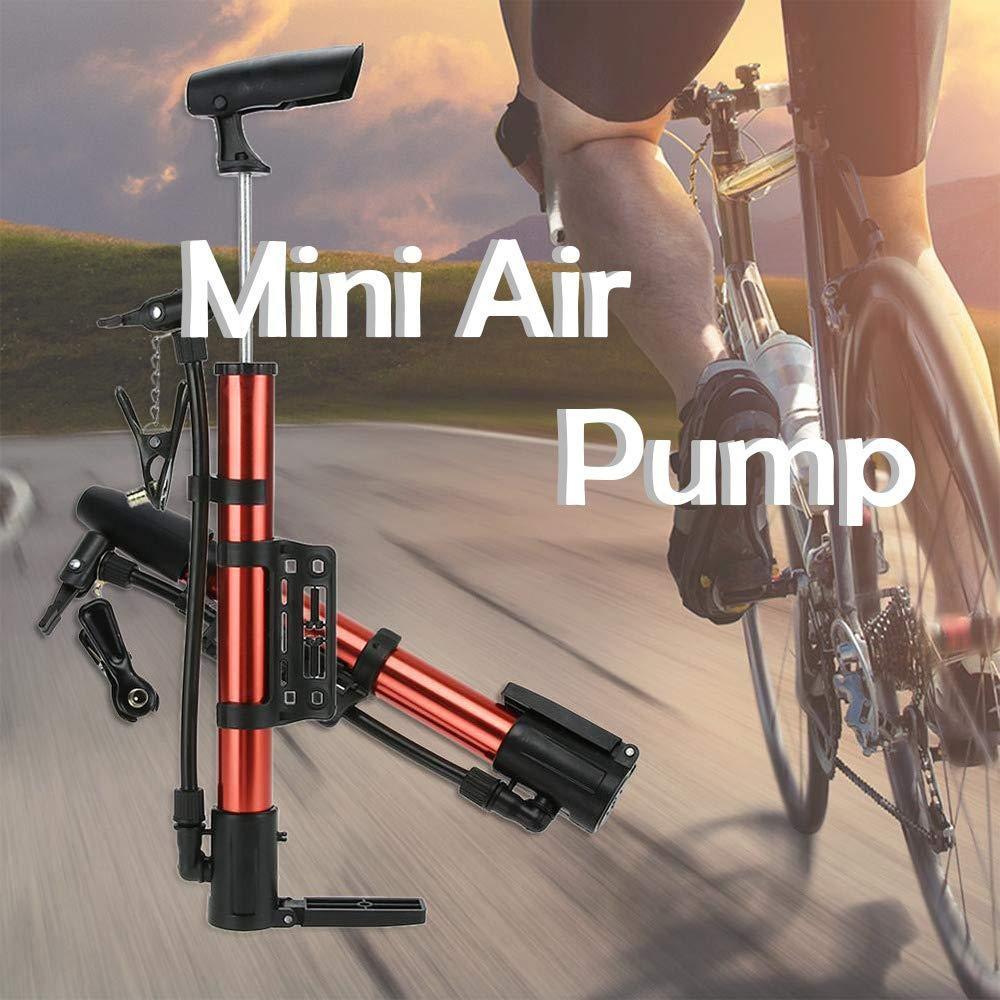 0544 Aluminum Mini Bicycle Air Pump (Multicolor) - SkyShopy