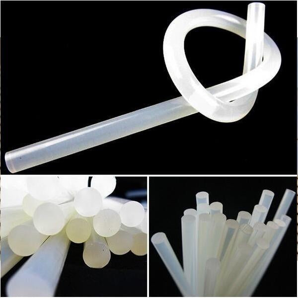 0483 Transparent HOT MELT Glue Sticks for DIY and Craft Work Big 10 mm 8 inch  (Set of 40) - SkyShopy