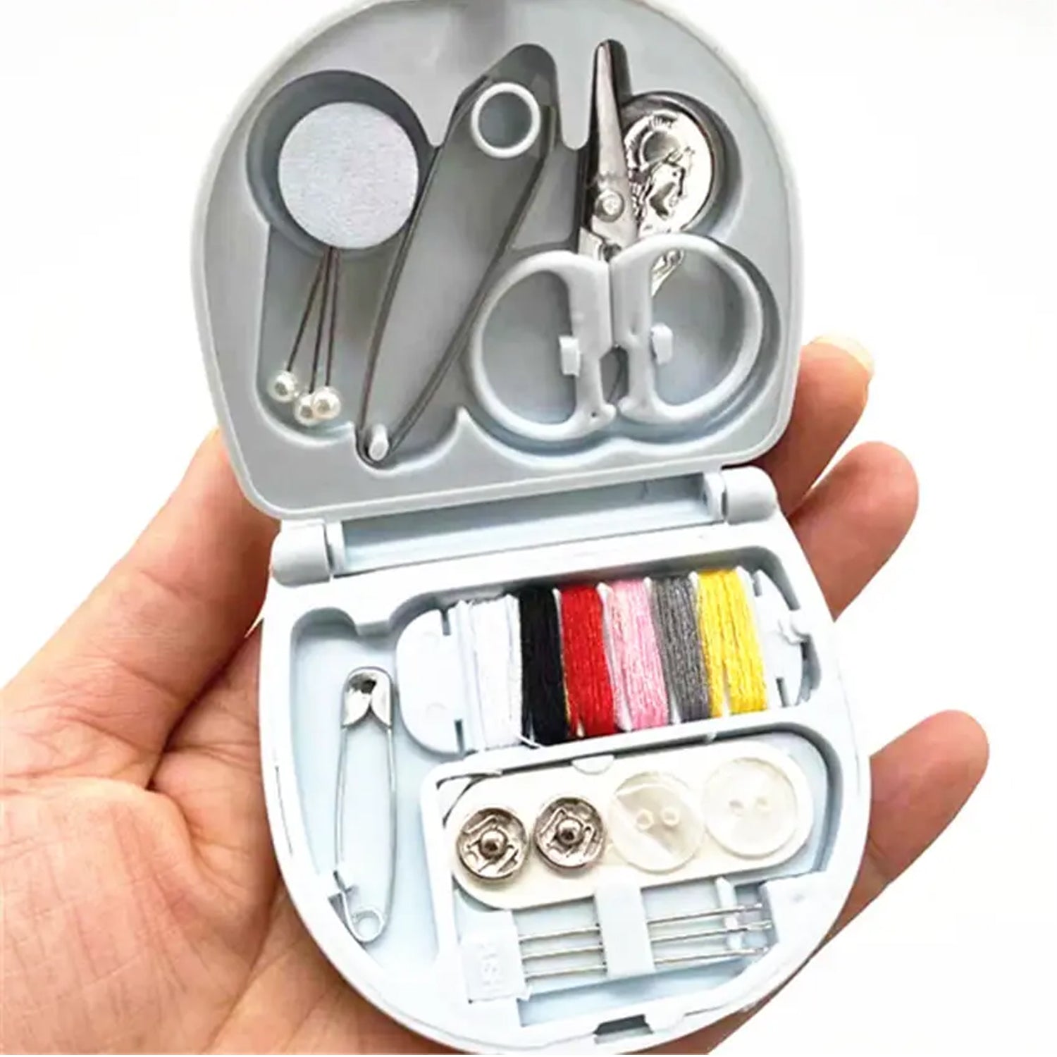 KALIONE Travel Sewing Kit, Mini Travel Sewing Kit for Adults, Portable  Sewing Kit Box Plastic Sewing Tool Kits with Needle Sewing Thread  Accessories