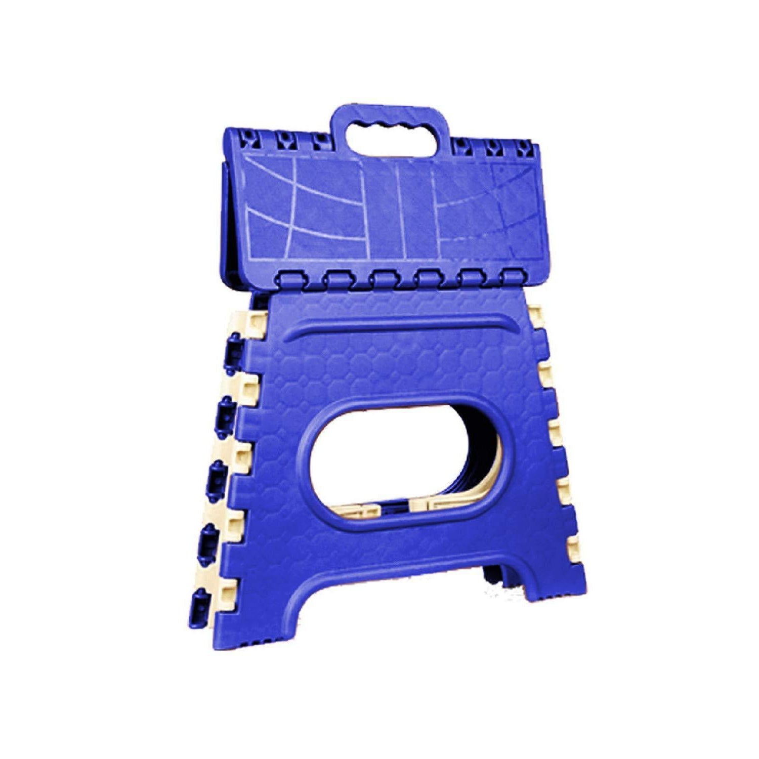 7049 2Pc 12Inches Folding Step Stool for Adults and Kids, Also For Kitchen Stepping With (5Ply Brown Box)