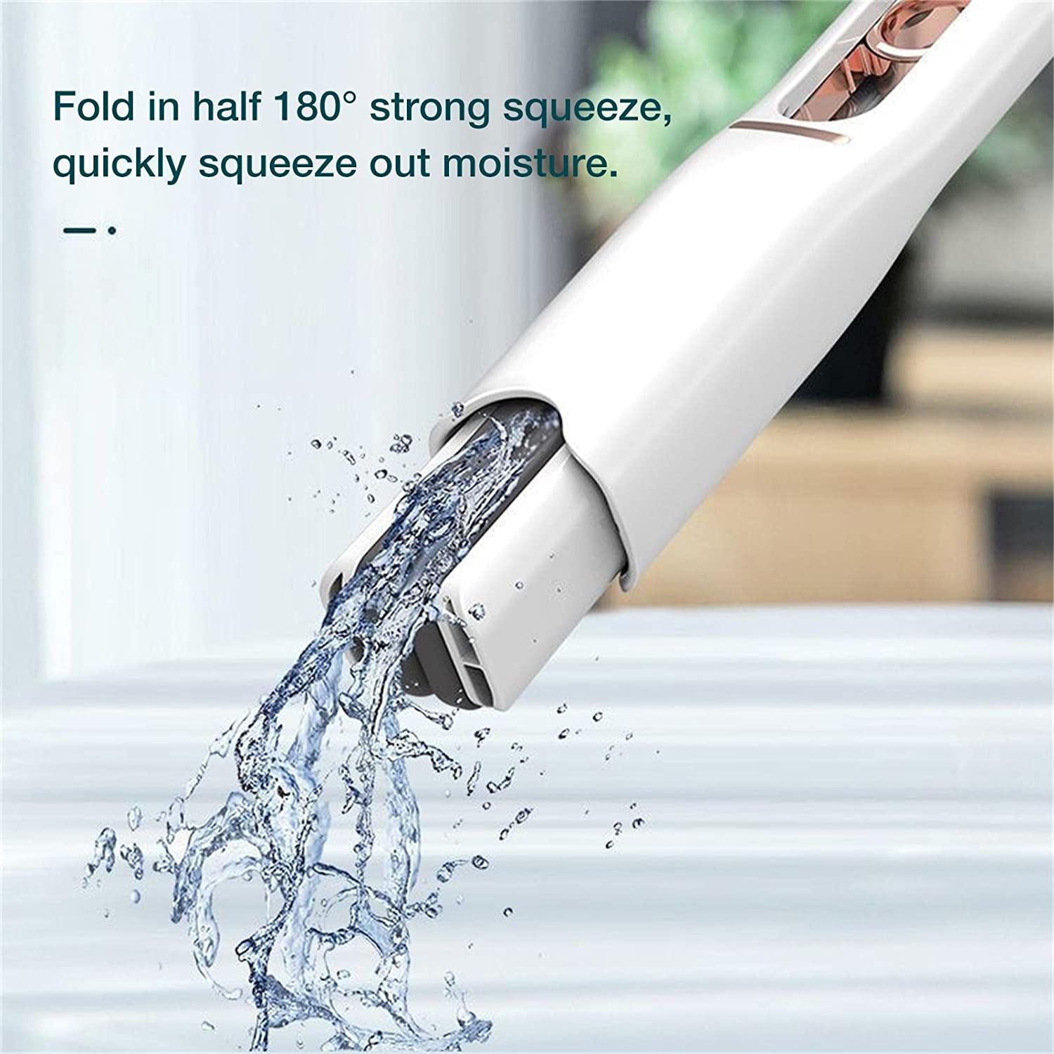 4707 Portable Self-Squeeze Short Mop, Mini Hand Wash-Free Strong Absorbent Mop with 1 Cotton Head, Cleaning Sponge For Bathroom Kitchens Table