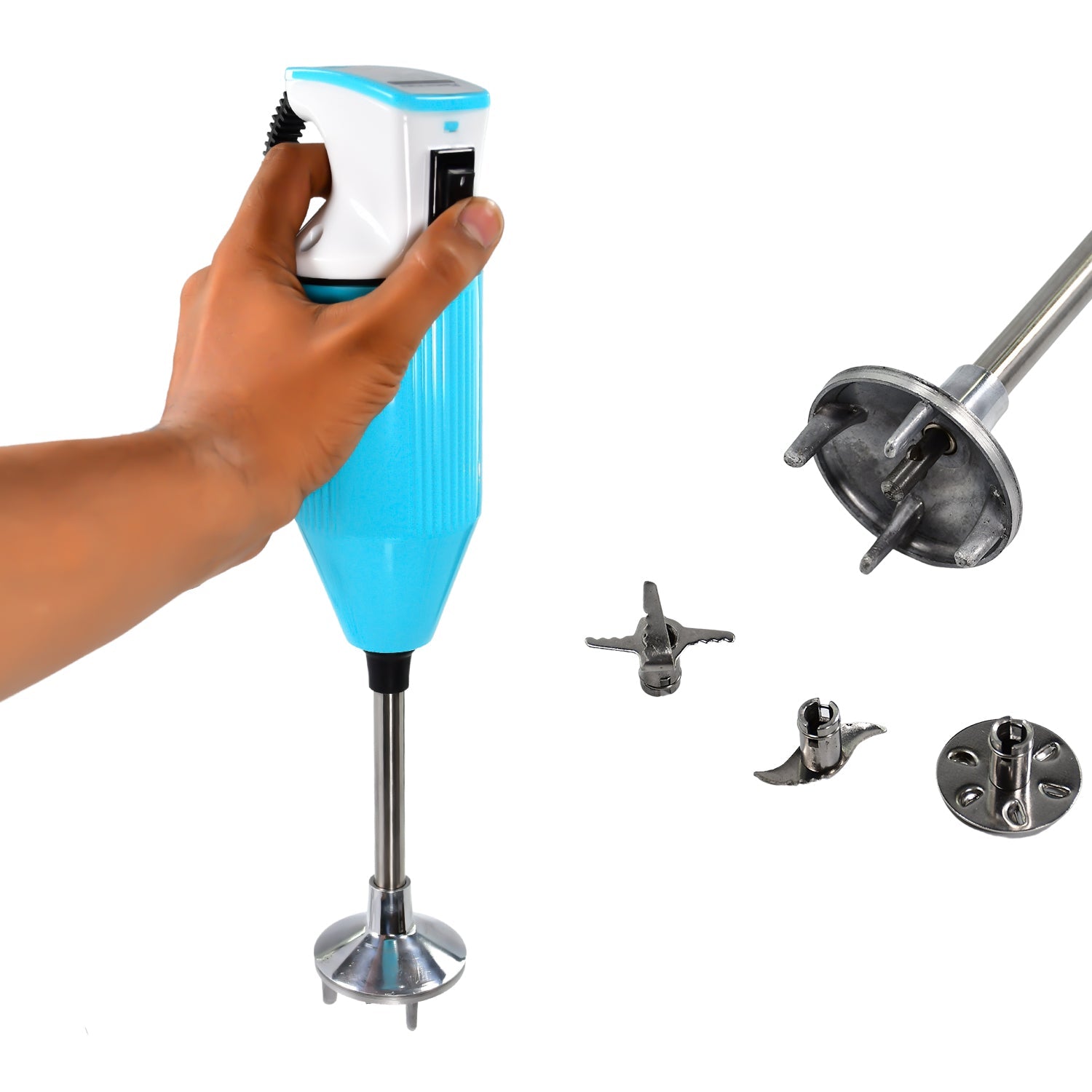 2900 Portable Hand Blender Stainless Steel with dual speed & multi attachment Egg Beater blending Coffee Lassi Salad Juice Buttermilk maker Home office pantry canteen kitchen chef use DeoDap