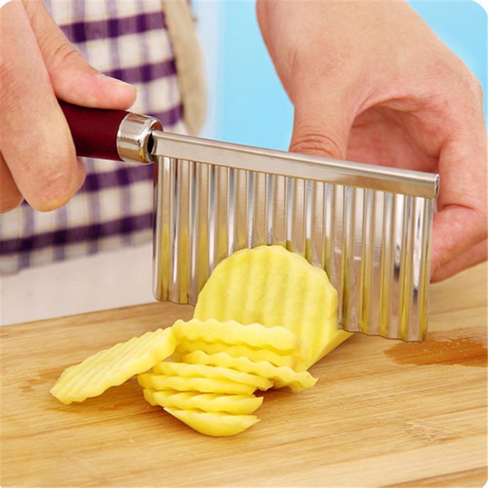 2007_Crinkle Cut Knife Potato Chip Cutter With Wavy Blade French Fry Cutter - SkyShopy