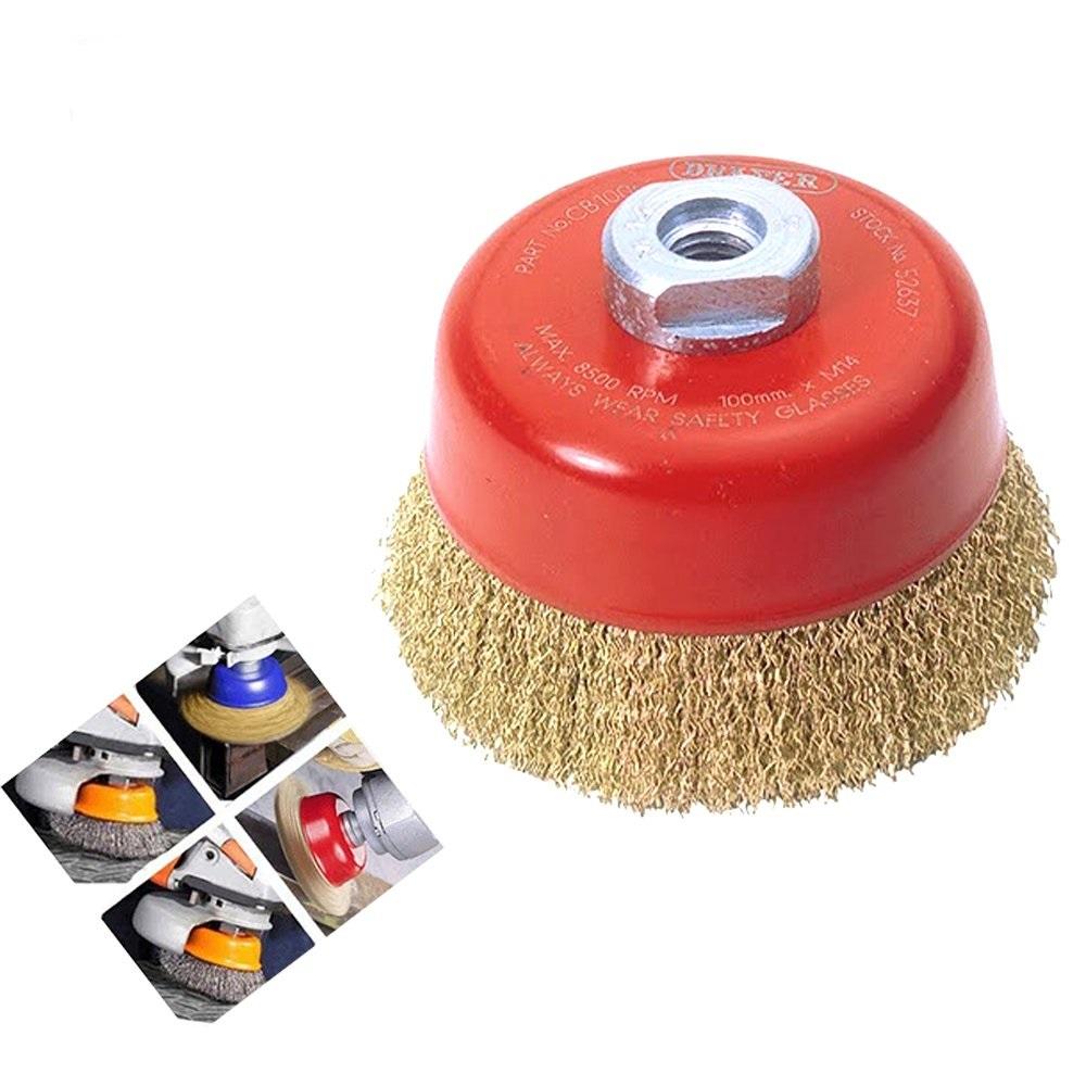 0194 Wire Wheel Cup Brush (Gold) - SkyShopy
