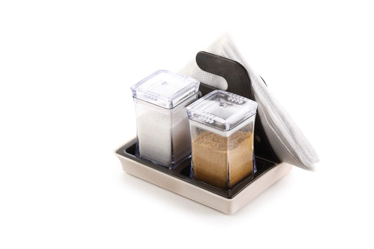 0120 Salt and Pepper Set with Tissue Holder Kitchen Dining Table - SkyShopy