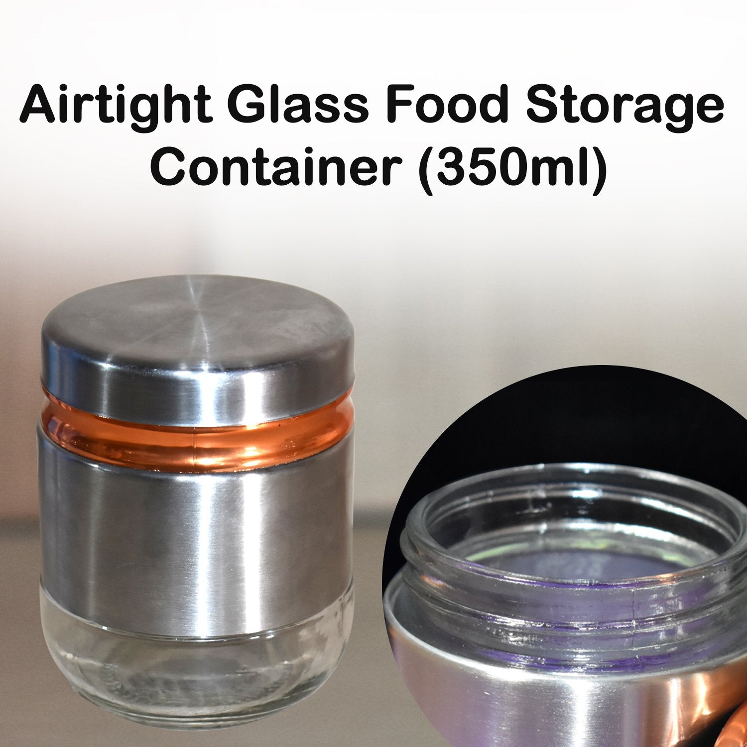 2367 Reusable Airtight Glass Food Storage Container (350ml) - SkyShopy
