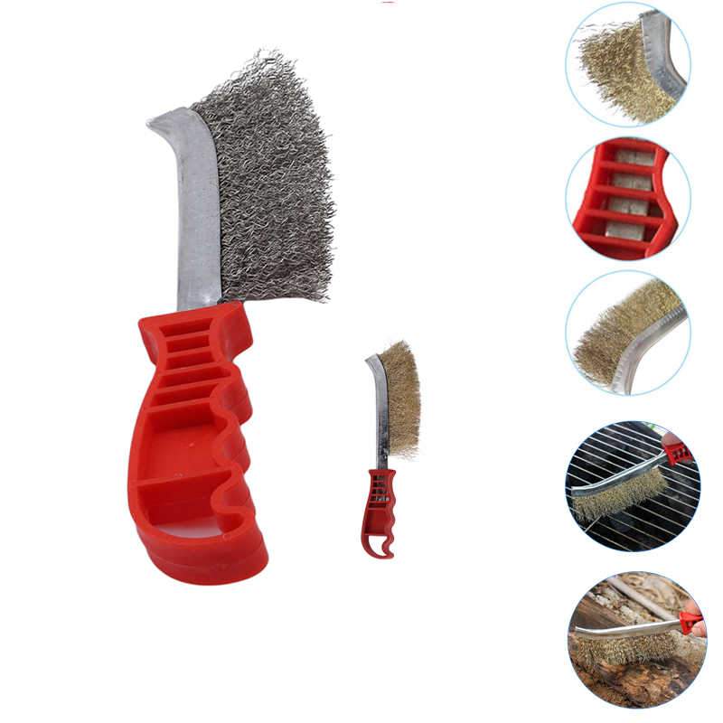 1568 Stainless Steel Wire Hand Brush Metal Cleaner Rust Paint Removing Tool - SkyShopy