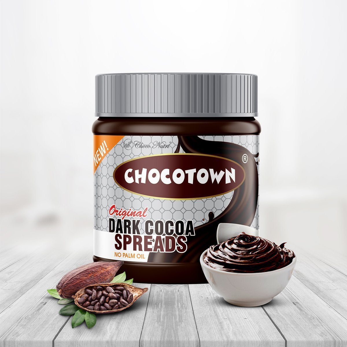 0055_Choco Nutri Chocolate Spreads - Premium Dark Chocolate Spread - 350 gm - SkyShopy