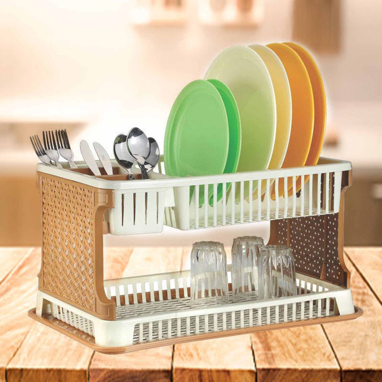 2266 Multipurpose Kitchen Organizer Rack with Water Storing Tray - SkyShopy