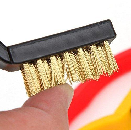 0184 -3 Pc Mini Wire Brush Set (Brass, Nylon, Stainless Steel Bristles) - SkyShopy
