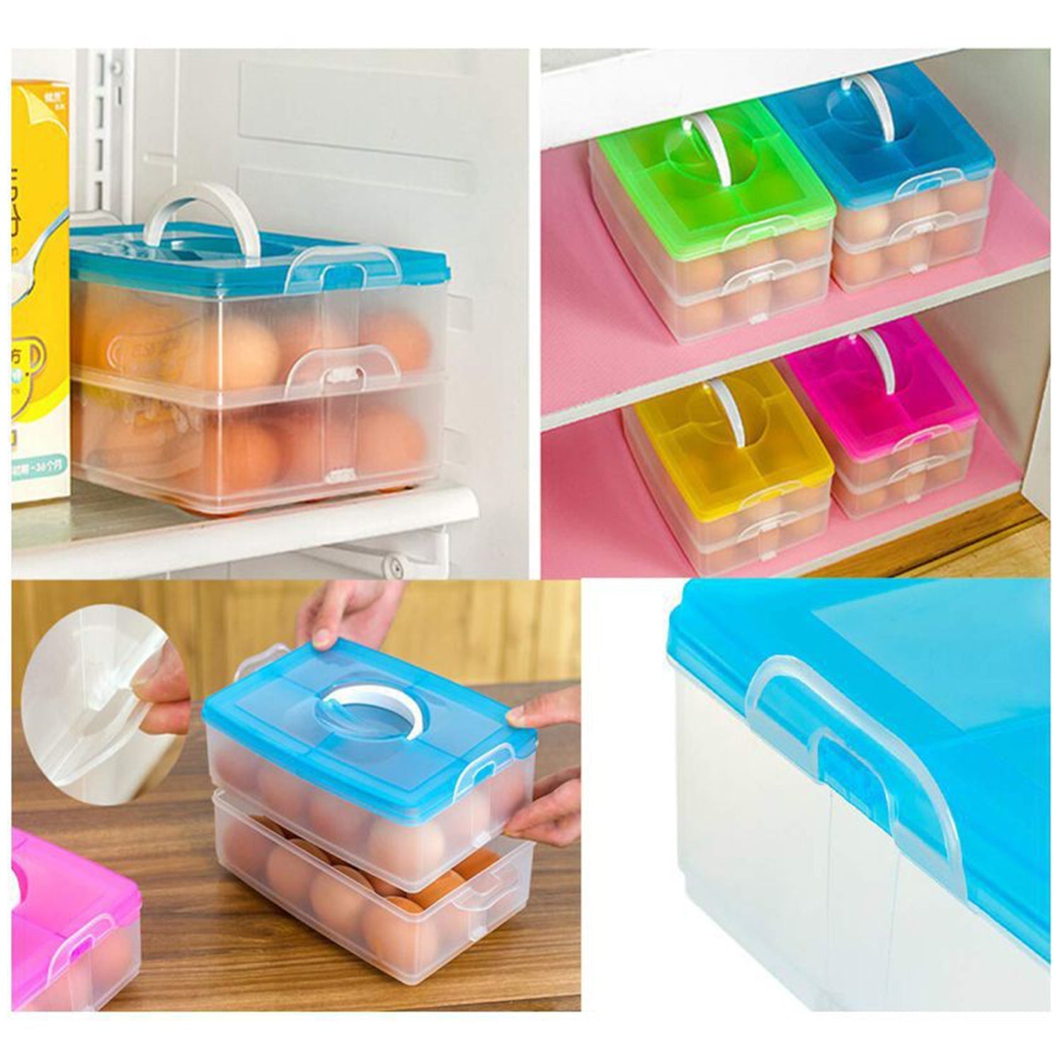 2315A Double Layer 24 Grid Egg Storage Box for Egg Storage Container