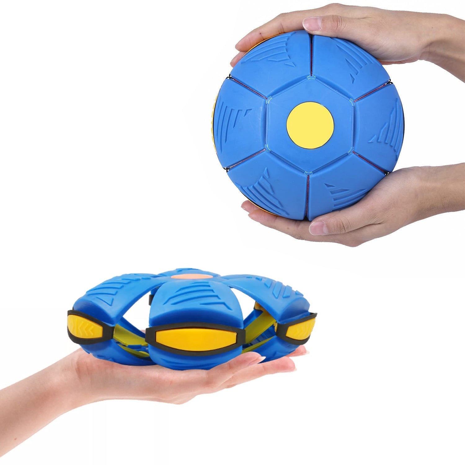 8060 Flying Soccer Ball Magic Ball Frisbee Deformation UFO Football Flat Throw Disc (Without LED Light)