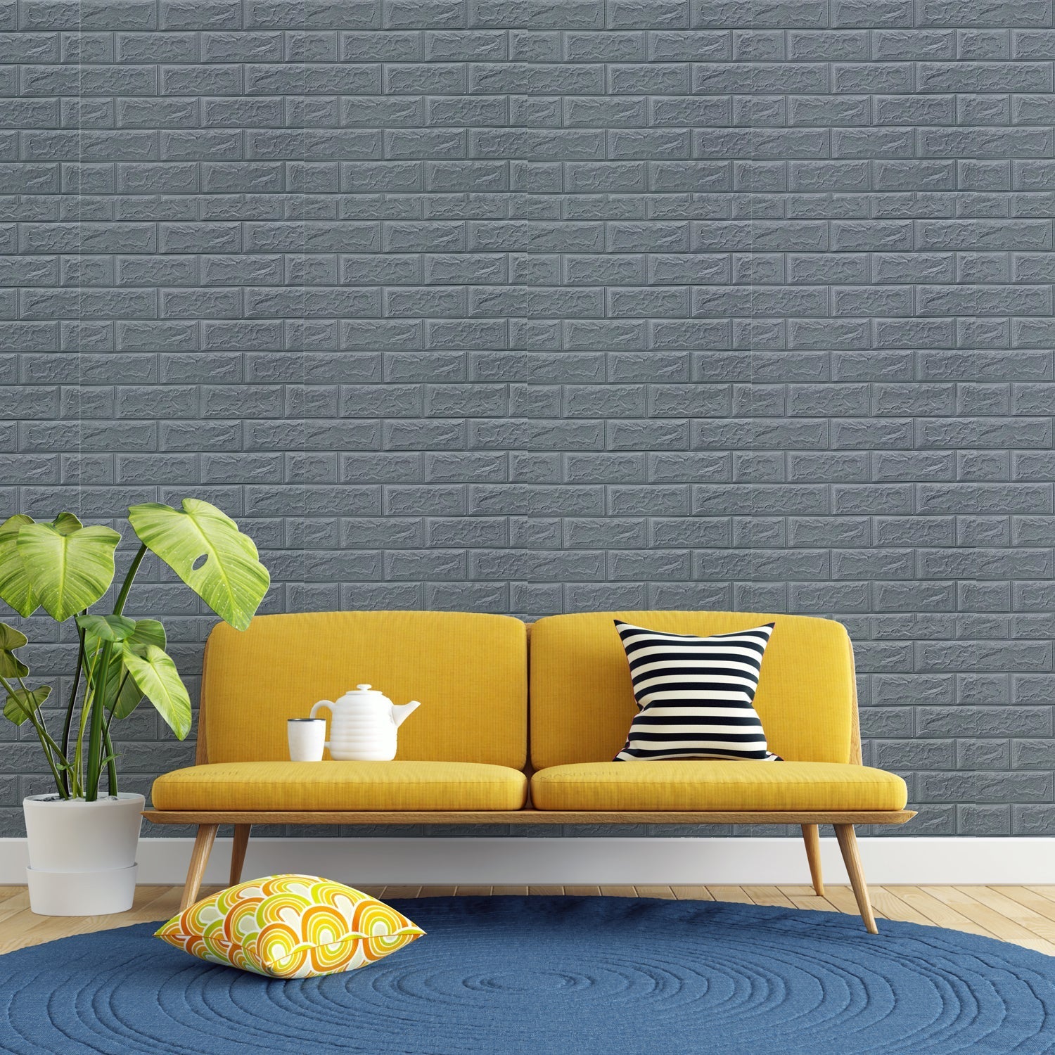 7456 Grey 3D Wall Decor Used Over Walls For Better Texture And Decorated Look. freeshipping - DeoDap