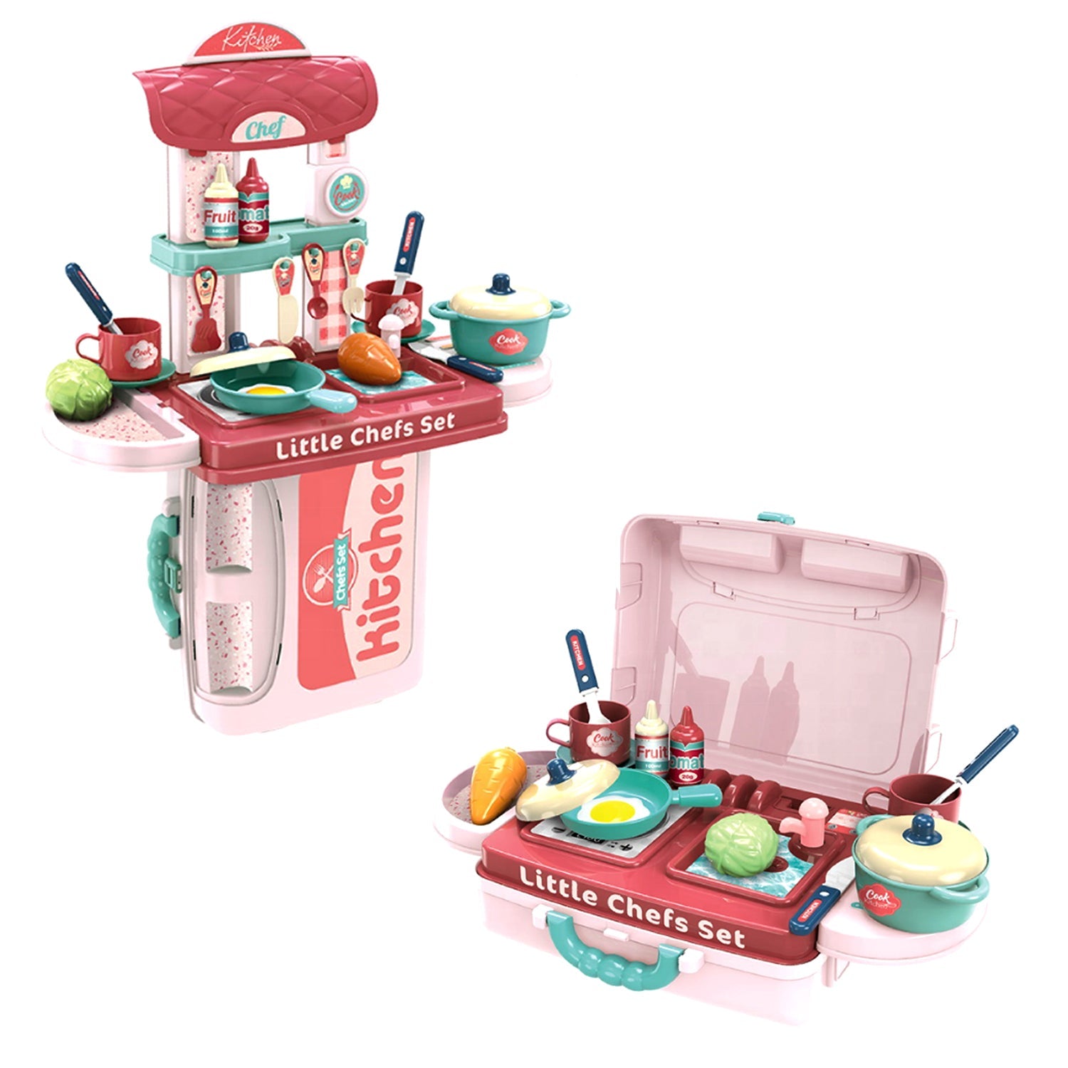 3916 Kitchen Cooking Set used in all kinds of household and official places specially for kids and children for their playing and enjoying purposes.