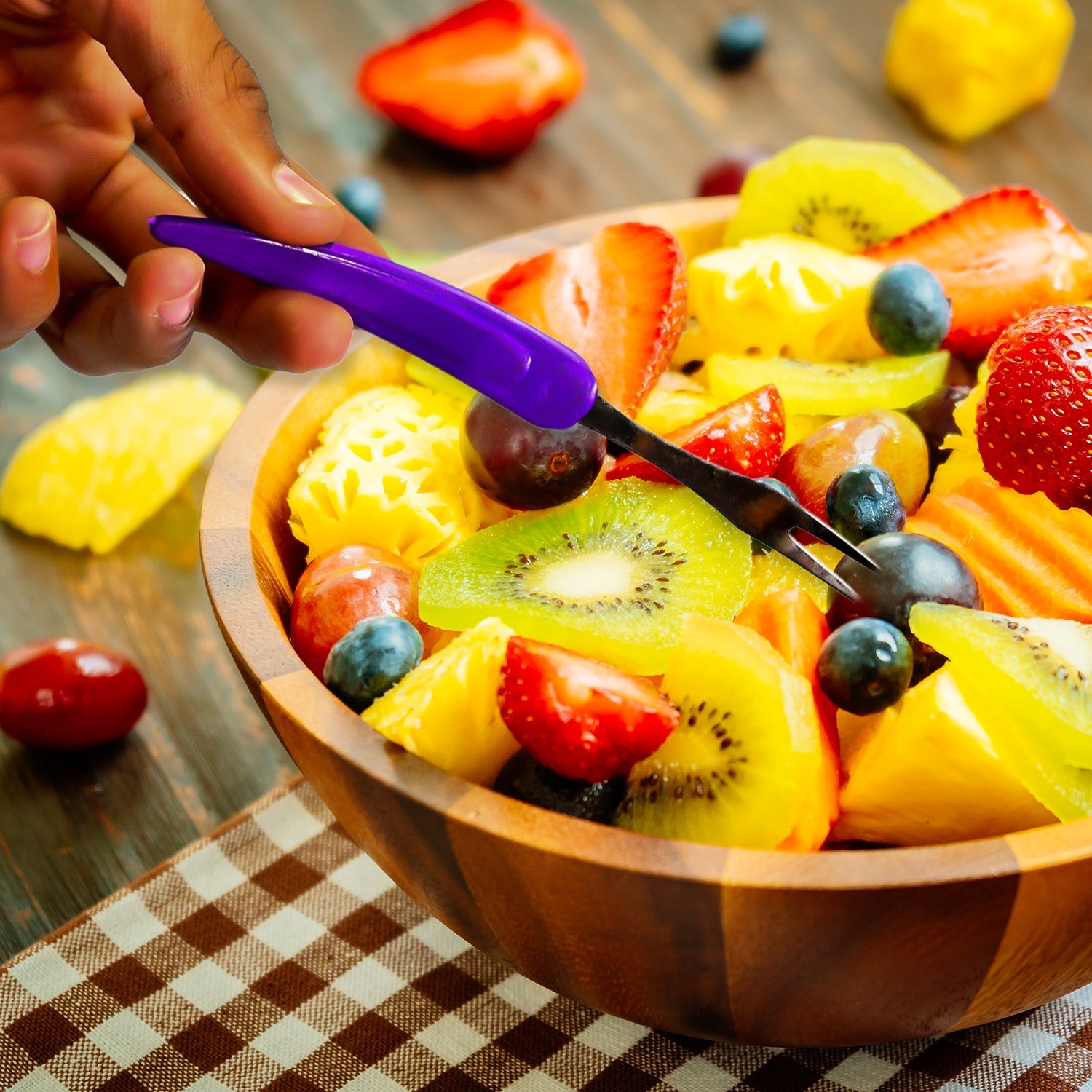 2401 Vegetable Fruit Fork Spoon Set Food Grade Salad Dessert Cake Pastry Fruit Fork Choice for Home Decor DeoDap