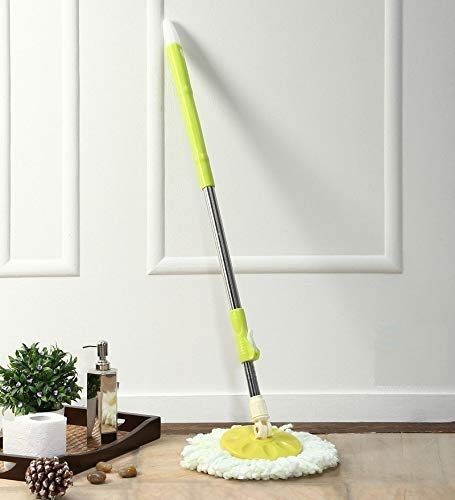 0842 Home Cleaning - Stainless Steel 360 Degree Rotating Pole Microfiber Mop Rod Stick DeoDap