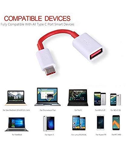 6927 USB Type C OTG Cable Male-Female Adapter Compatible with All C Type Supported Mobile Smartphone and Other Devices.