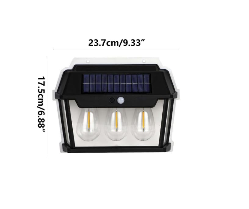 SkyShopy LED Bright Outdoor Solar Lights Wall lamp Wall Lights Outdoor, Wireless Dusk to Dawn Porch Lights Fixture, Solar Wall Lantern with 3 Modes & Motion Sensor