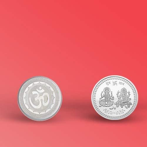 0866 Silver color Coin for Gift & Pooja (Not silver metal) - SkyShopy