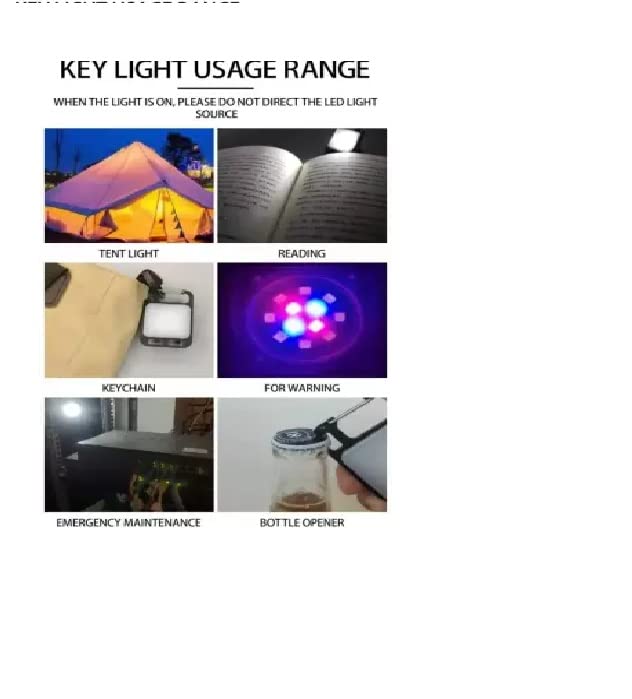 SkyShopy Mini COB LED Flashlight | COB 4 Modes Flashlight Keychain | Keychain Torch USB Rechargeable | Flashlight with Bottle Opener(multi use)