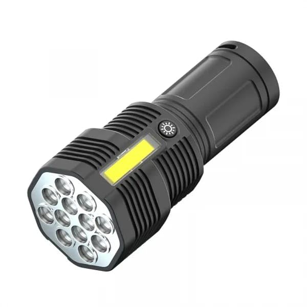 12 LED Flashlight COB Side Light USB Rechargeable Strong Light Flashlight Waterproof Outdoor Household Portable Long-Range Led Torch Light Hiking Camping Outdoor Side Light Flashlight