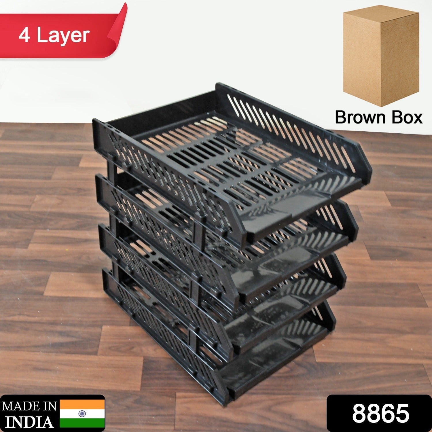 8865 File Cabinets Storage Rack Magazine Newspaper Rack Filing Cabinet, Four-Layer File Rack, Stacking Rack, Desktop File Storage Rack, Office Data File Rack Drawer Type Classification Cabinet Desktop File Holder Organizer for Office (4Layer & 3 Layer)