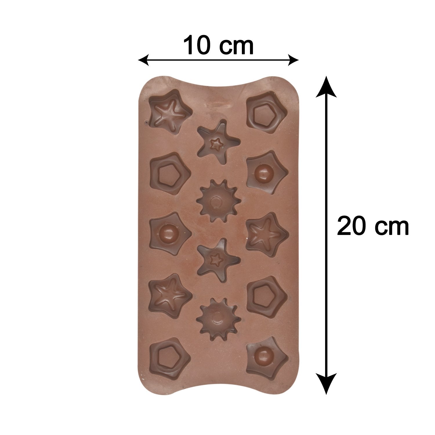 4633 14 Cavity Mix Shape Brown Chocolate Mold - SkyShoppy