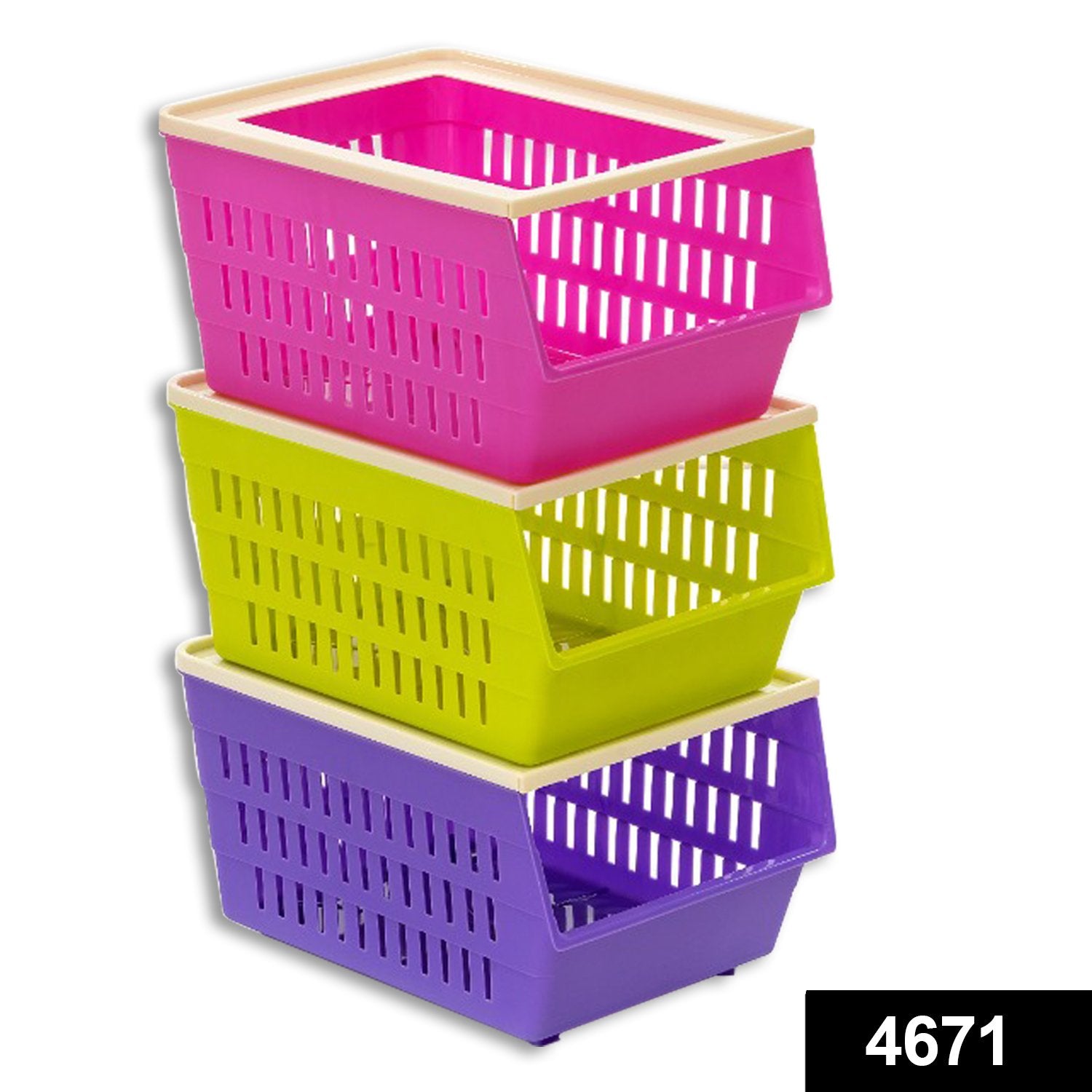 4671 3 Layer Kitchen Organizer Rack with Water Storing Tray/Dish Rack