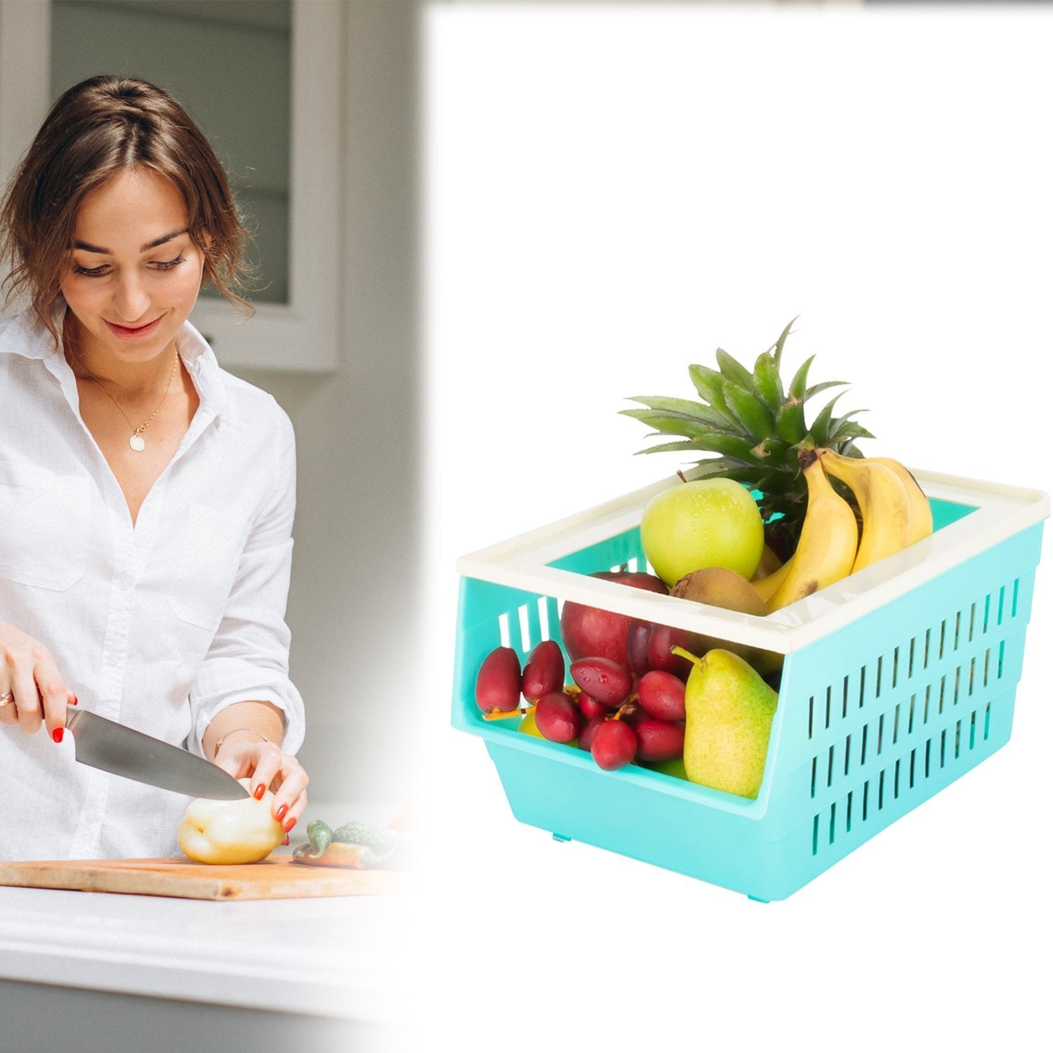 4673 Plastic Medium Size Fruit Baskets - SkyShopy