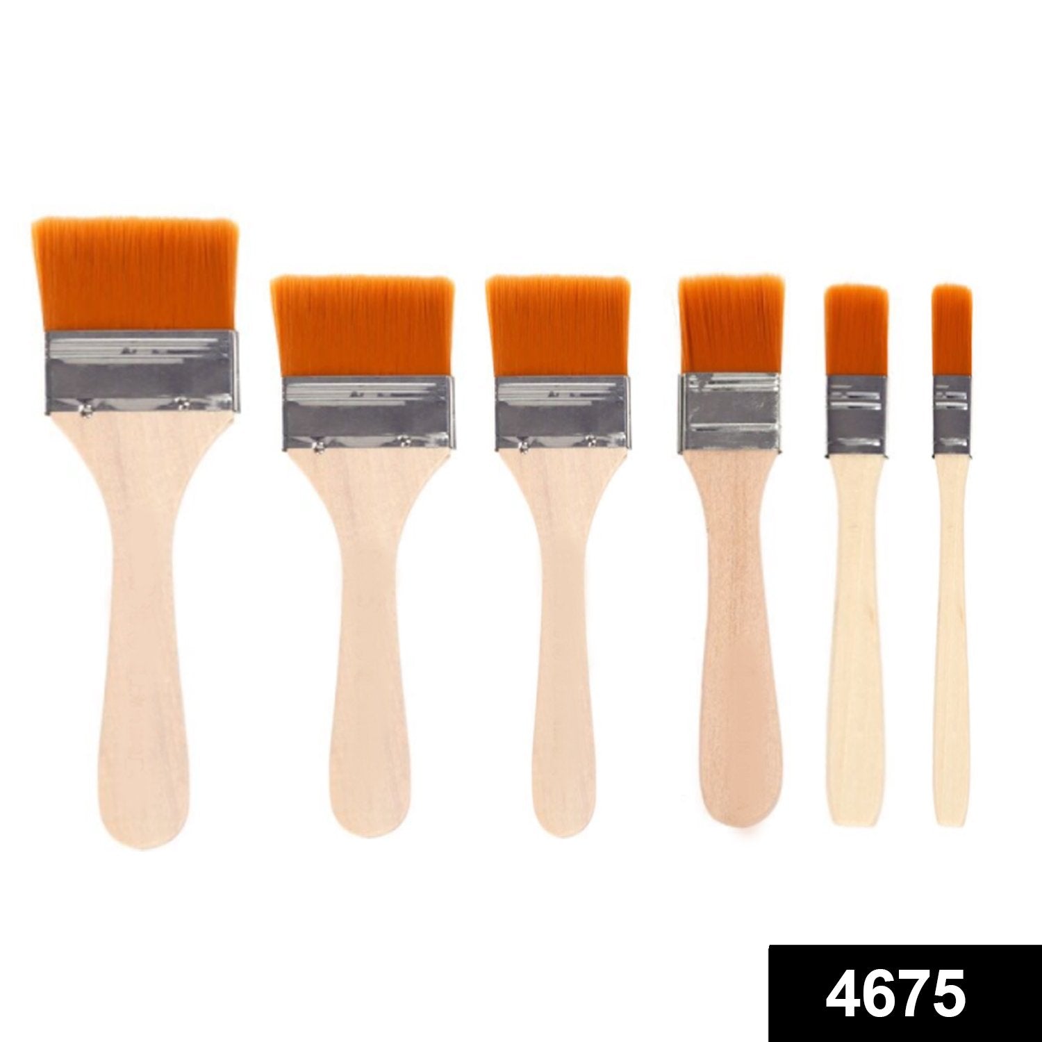 4675 Artistic Flat Painting Brush - Set of 6 - SkyShopy