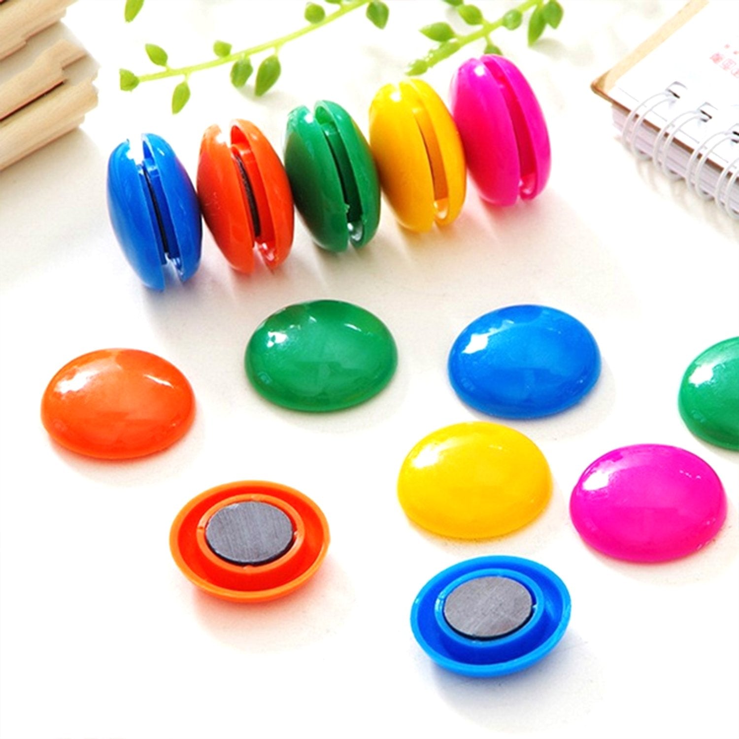 4676 Colorful Board Magnets Circular Plastic Buttons - SkyShopy
