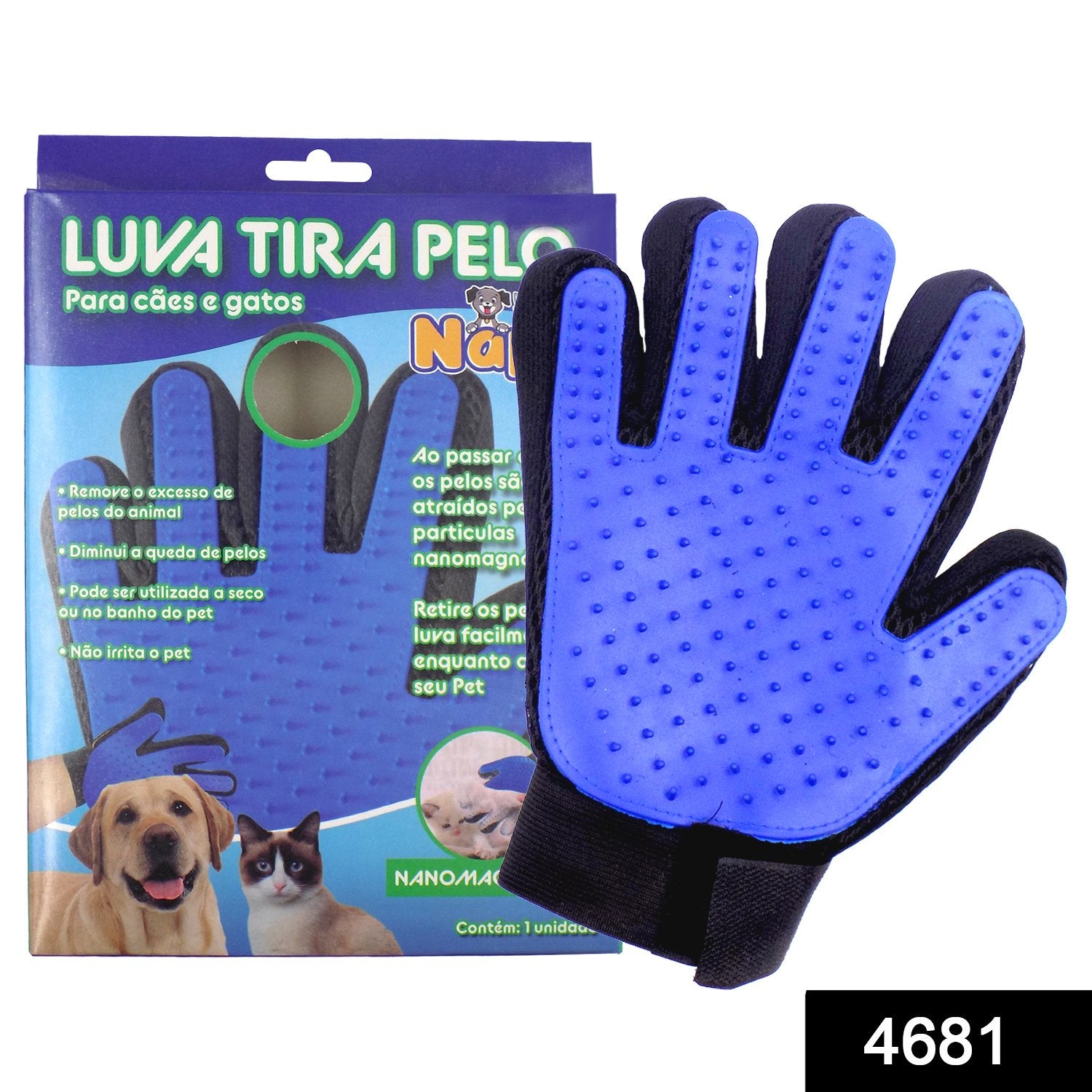 4681 Pet Hair Remover Glove & Self Cleaning Fur Remover