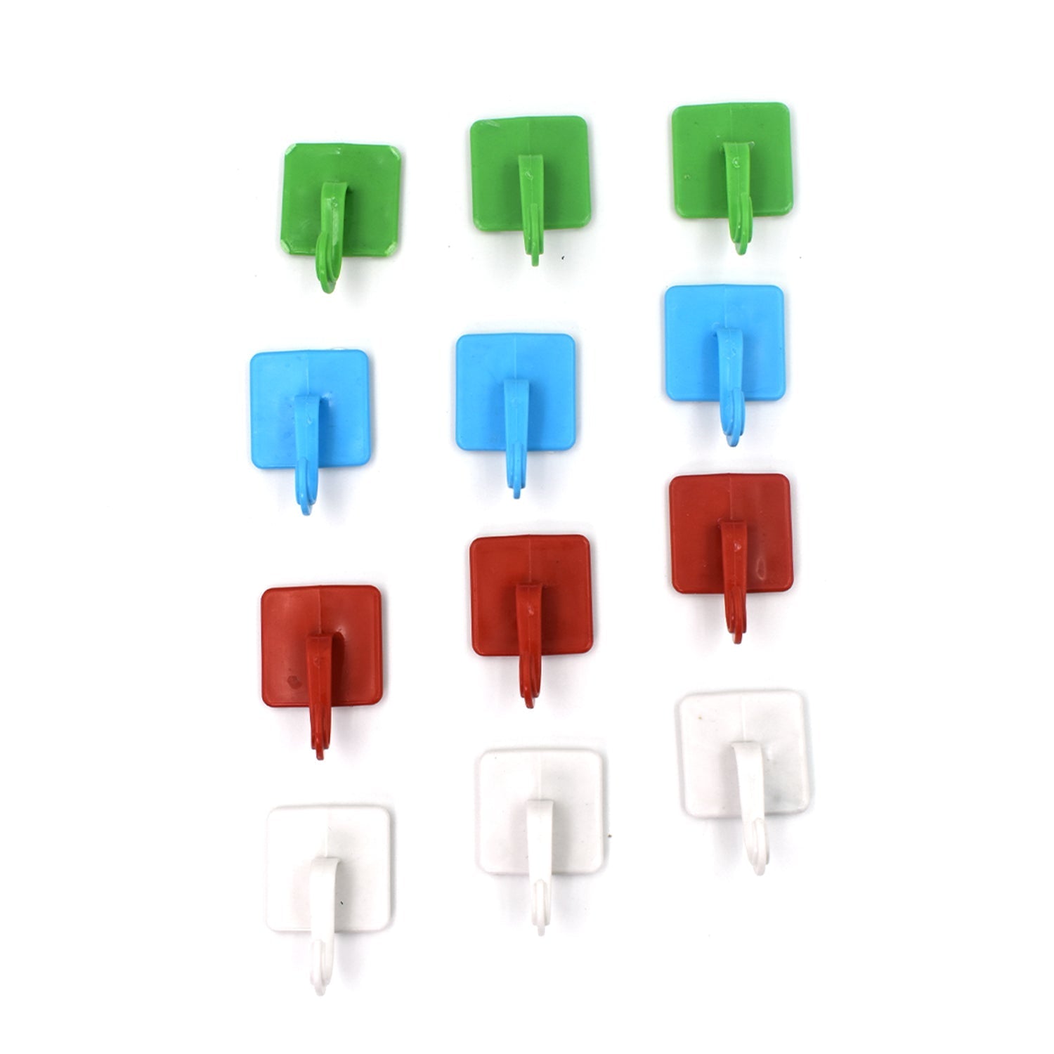4836 Heavy Duty Self Adhesive Sticky Wall Hooks (Pack Of 12) freeshipping - DeoDap