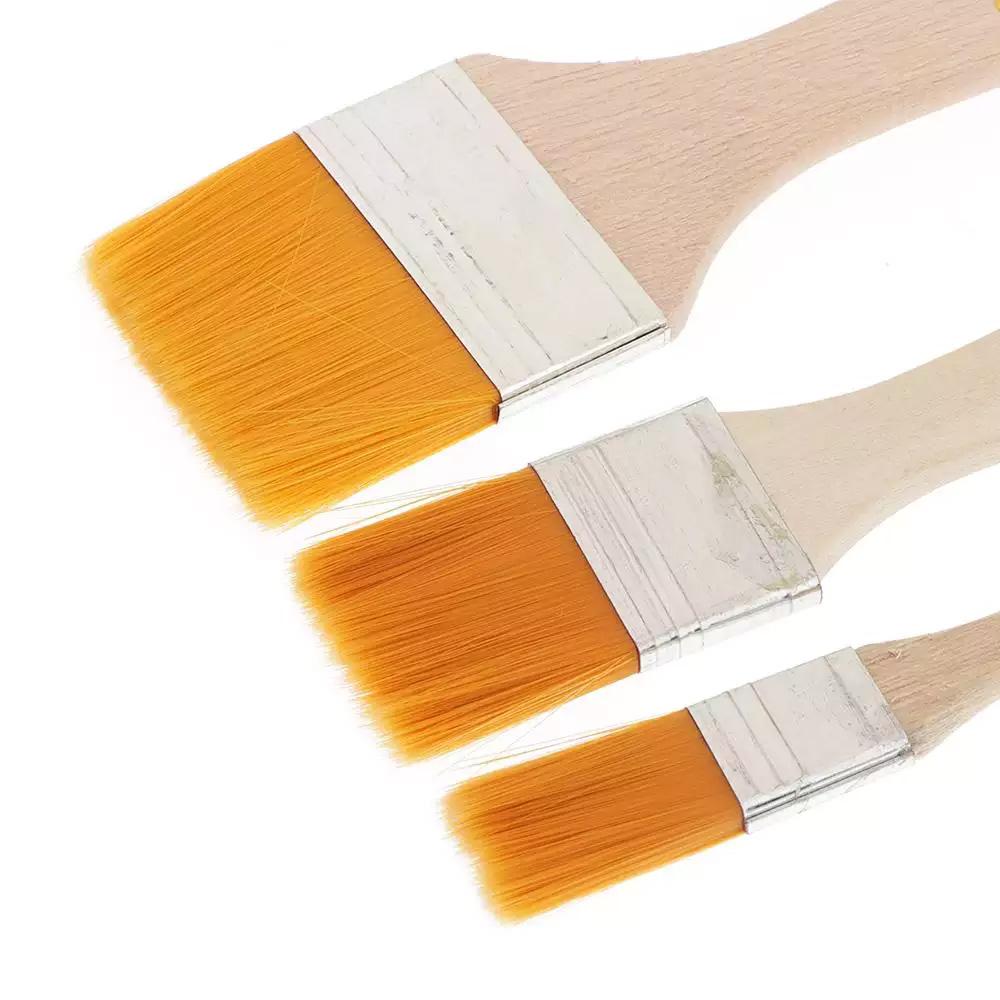 1117 Artistic Flat Painting Brush - Set of 3 - SkyShopy