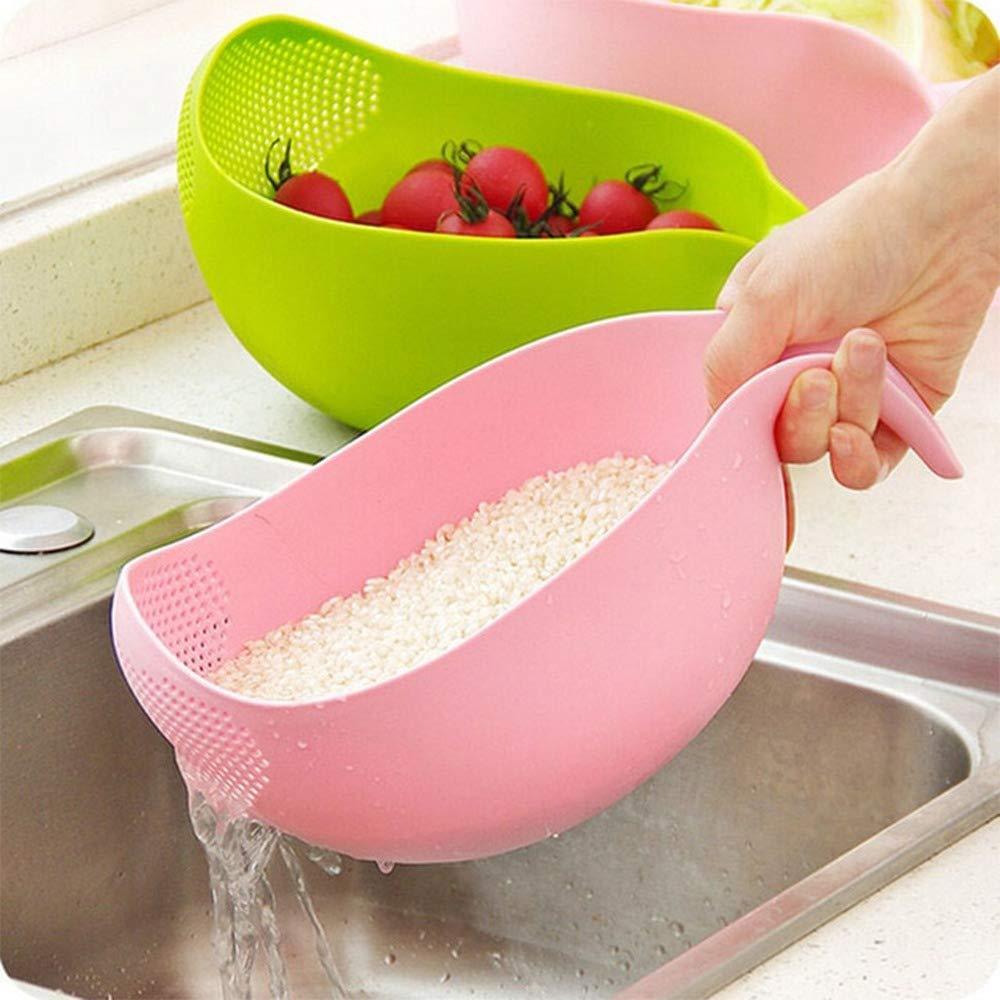 0156 Rice Bowl Thick Drain Basket with Handle - SkyShopy