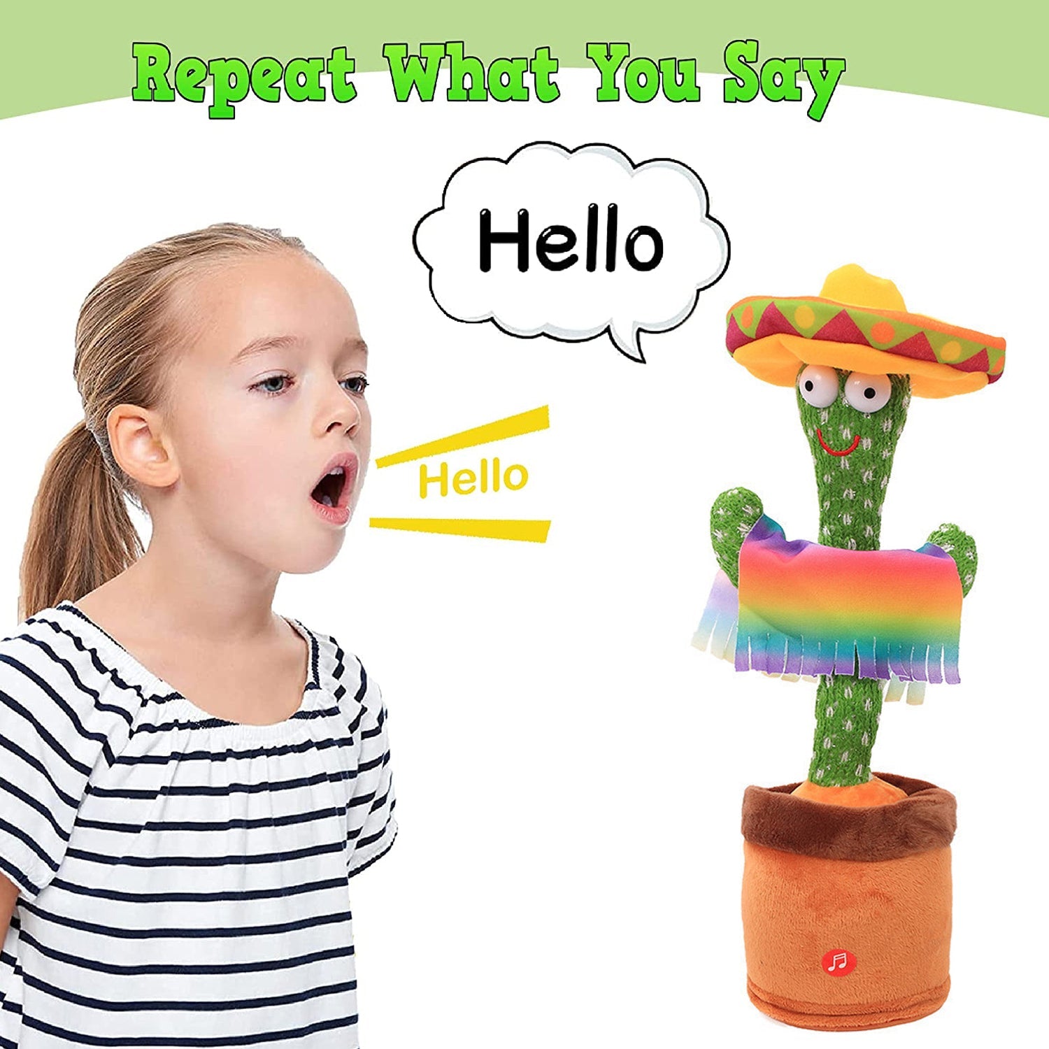 8047 Dancing Cactus Talking Toy, Chargeable Toy DeoDap