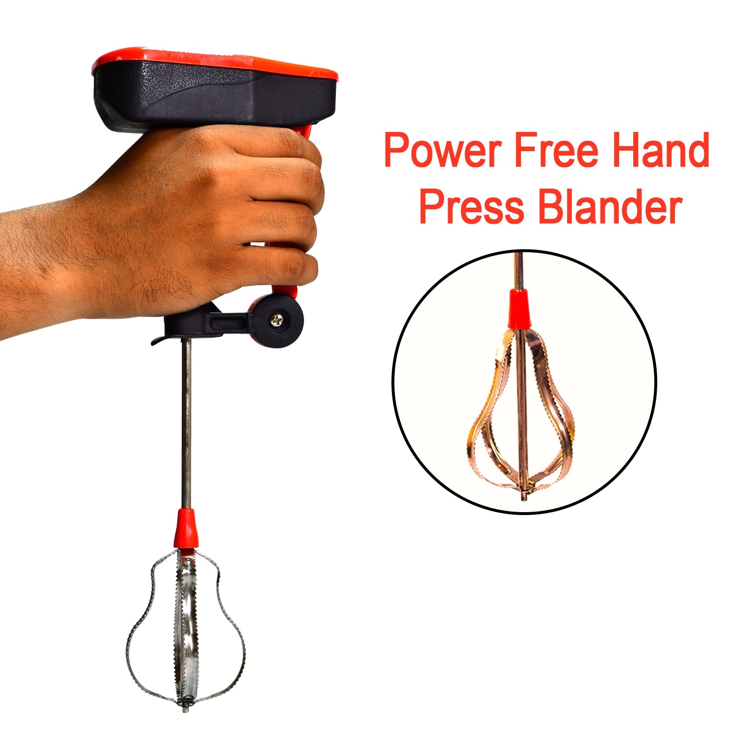 2038 Power Free Hand Blender Hand Blender Manual Whisker and Churner for Multi Purpose DeoDap