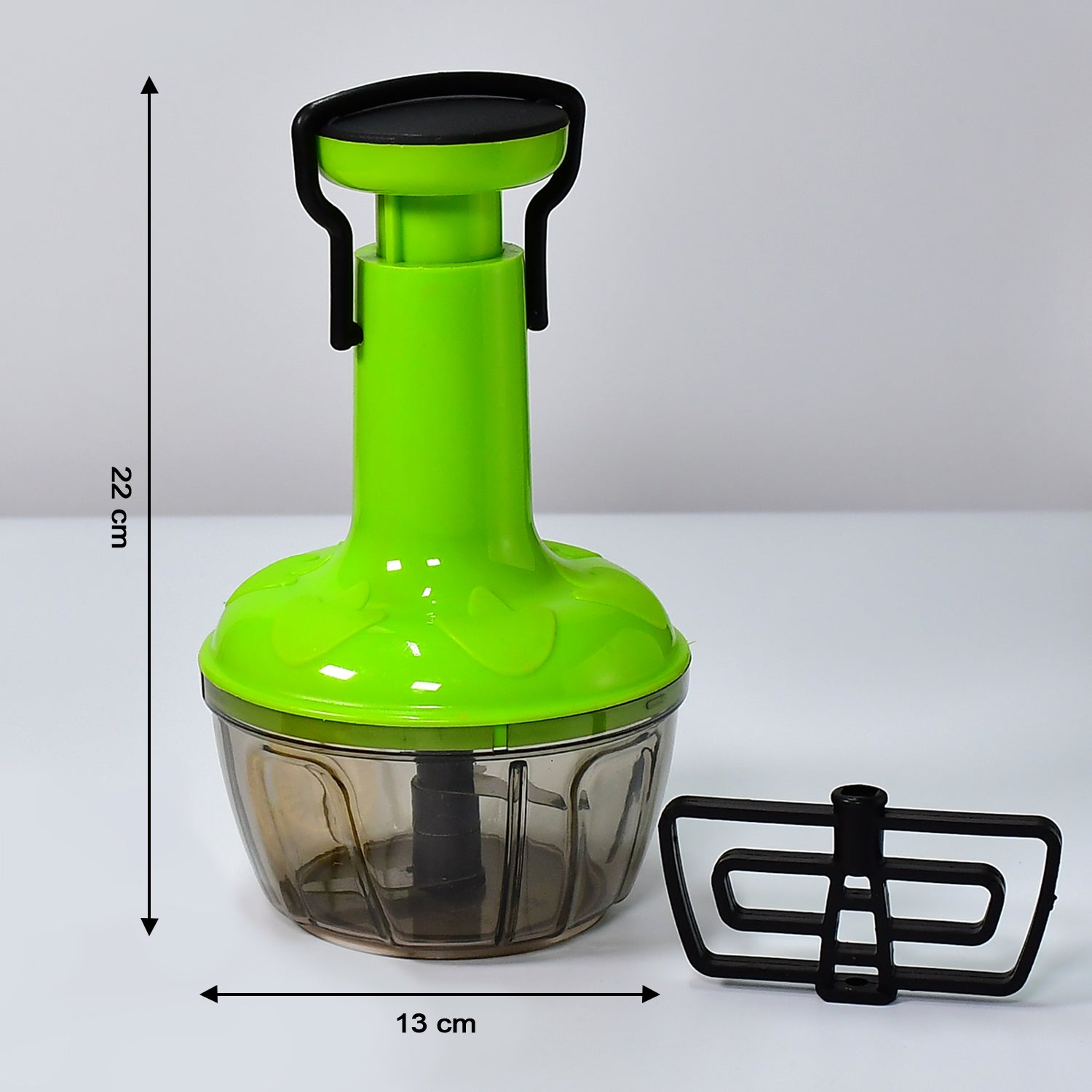 2074 3 IN 1 PUSH CHOPPER 500ML USED FOR CHOPPING OF FRUITS AND VEGETABLES. DeoDap