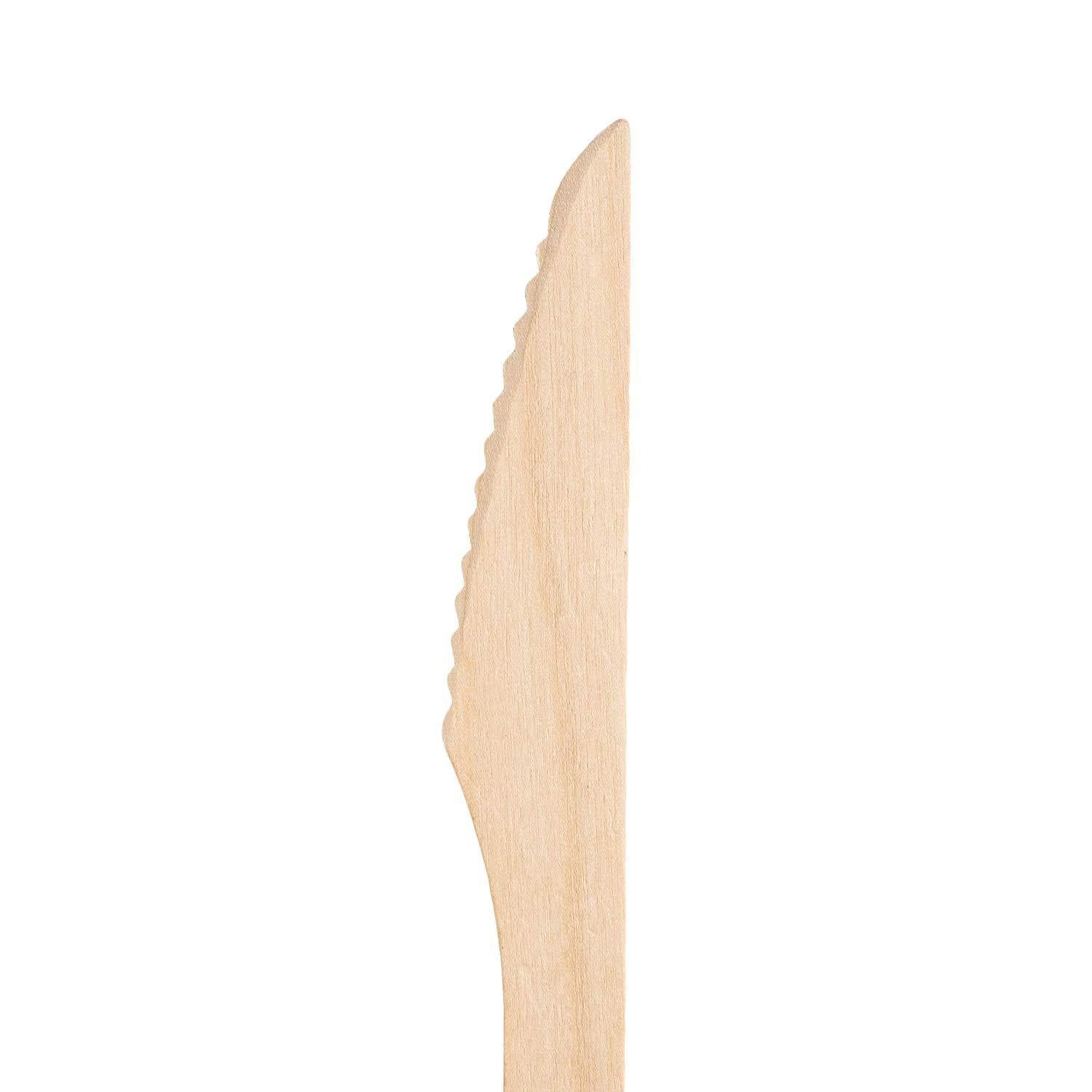 3225 Disposable Eco-friendly Wooden Knifes (Pack of 100) - SkyShopy
