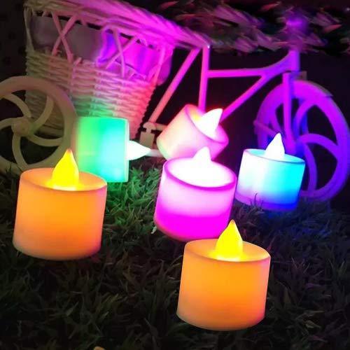 0241 Festival Decorative - LED Tealight Candles (Multi, 24 Pcs) - SkyShopy
